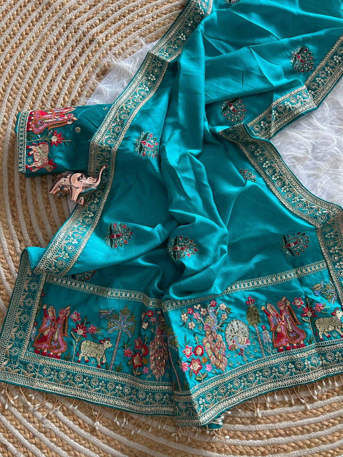 Karwa Chauth Special Blue Saree