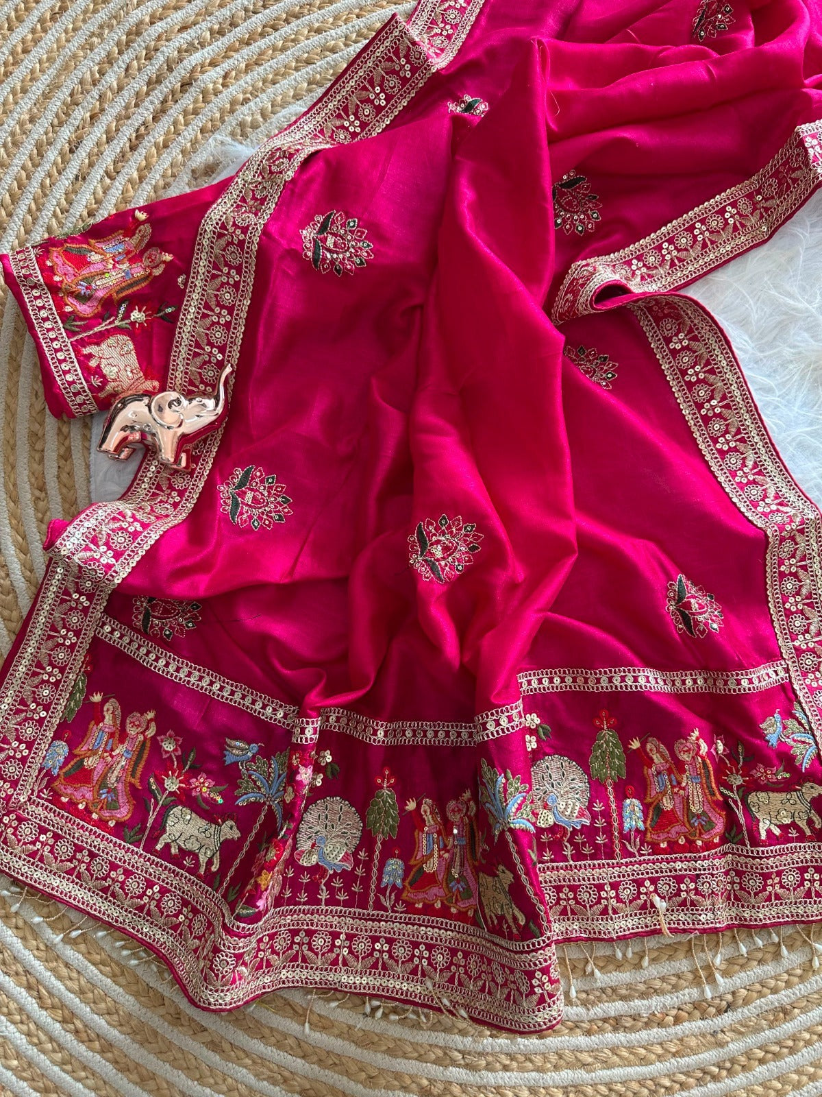 Karwa Chauth Special Pink Saree