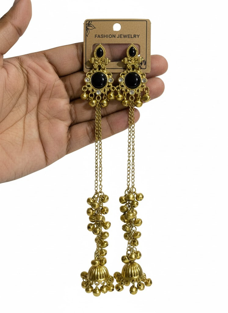 Kashmiri Jhumka Long Earrings