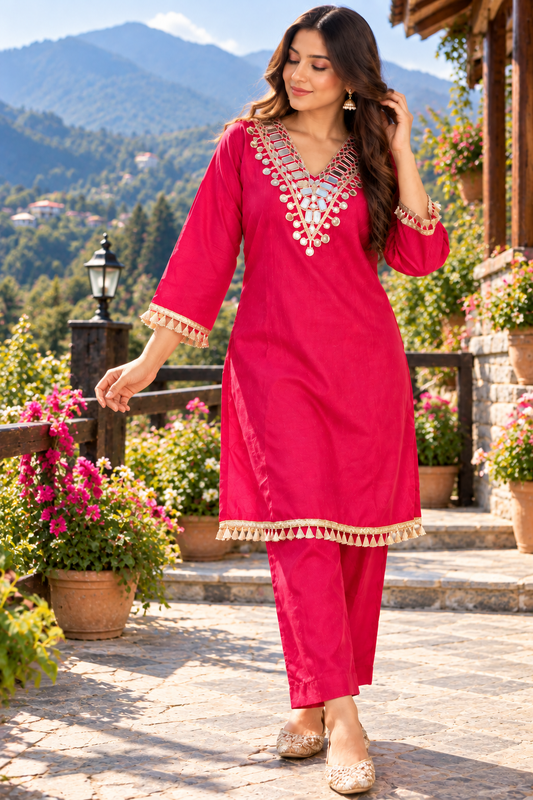 Mirror Kurti Co-ord Set 