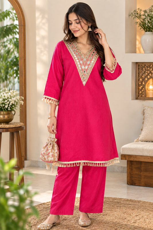 Mirror Kurti Co-ord Set for Women