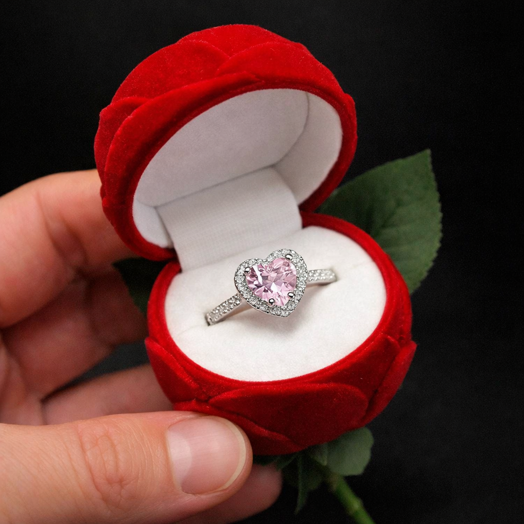 Propose ring with rose box