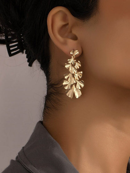 Raira Golden Blossom Statement Earrings – Bold Floral Elegance