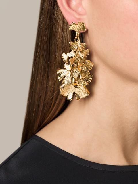 Raira Golden Blossom Statement Earrings – Bold Floral Elegance