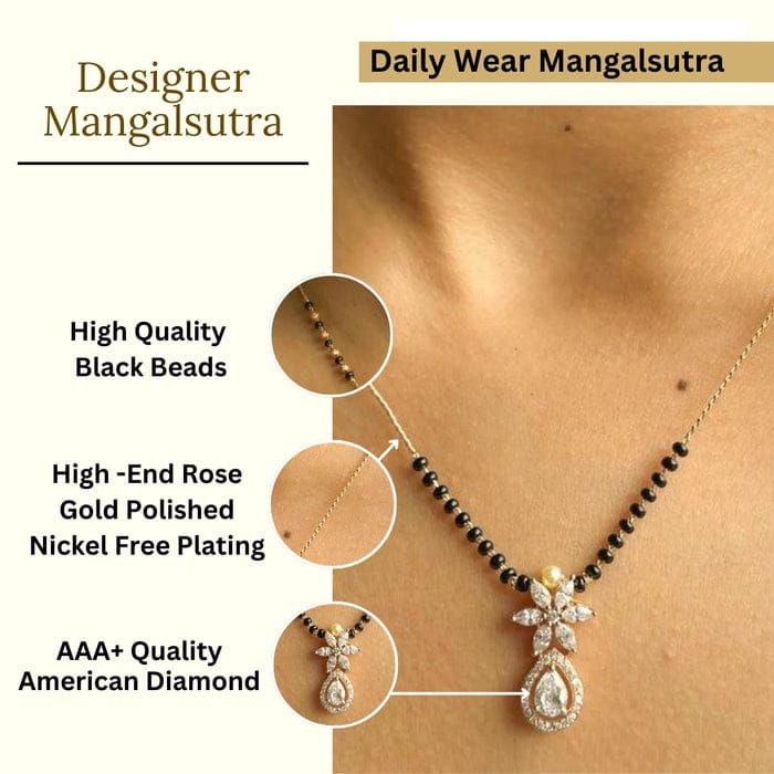 💎 RAIRA Eternal Teardrop Diamond Mangalsutra 💎