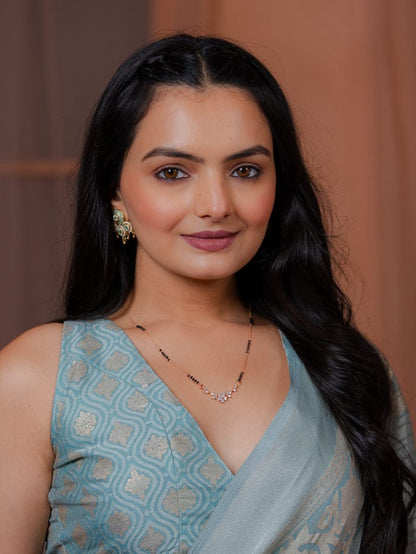 RAIRA "Noor" Diamond-Cut Floral Mangalsutra Necklace