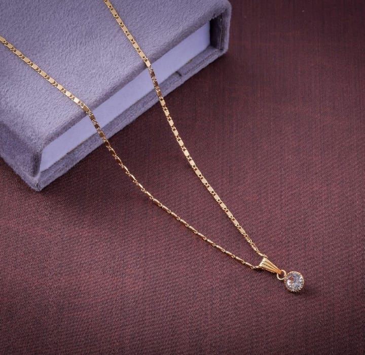 RAIRA Elegant Gold Platted Trendy Pendants In Allure Chain For Women & Girl's
