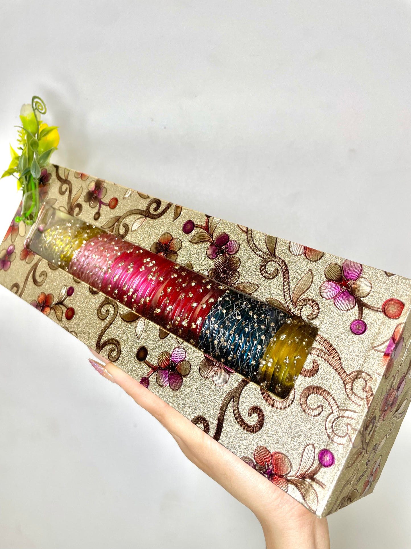 glass bangles set box