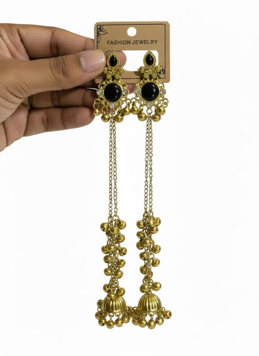 Kashmiri Jhumka Long Earrings