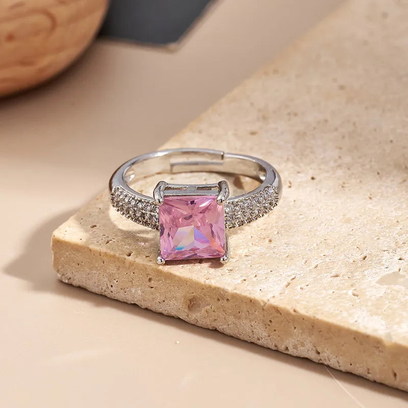 RAIRA Pink Blind Date Bling Solitaire Ring For women's & Girls