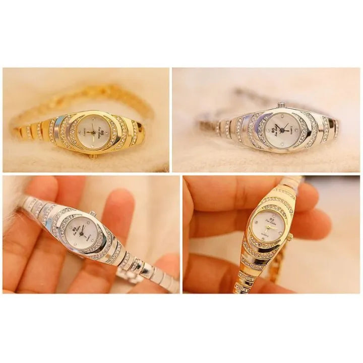 RAIRA Fashion Women Watch Delicate Rhinestone, Gold Rose Gold Luxury Ladies Wrist Watch