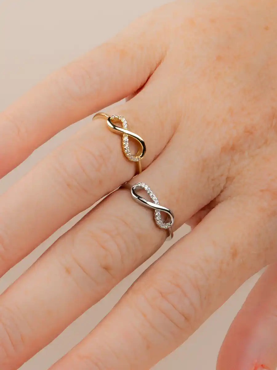 RAIRA Infinity Ring Infinity Engagement Rings Women 14K Gold Plated