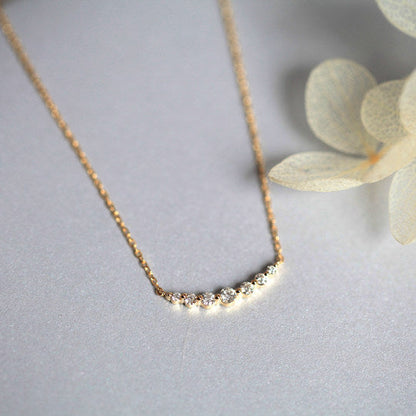 RAIRA  Gold Plated Fancy Classic Elegant Pendant & Chain/ Dainty Curve For Women & Girl's