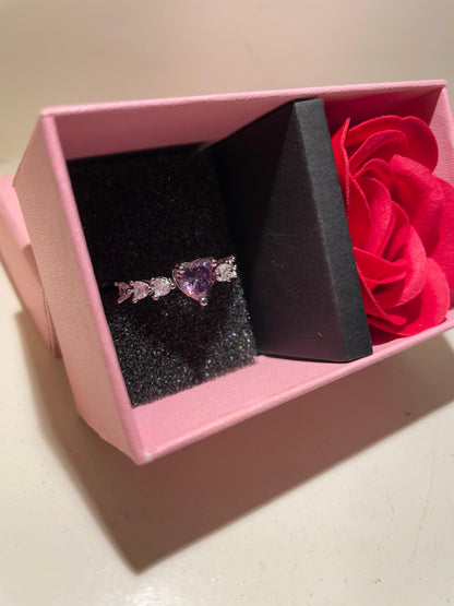 RAIRA Frozen Heart Ring - purple For Women & Girls