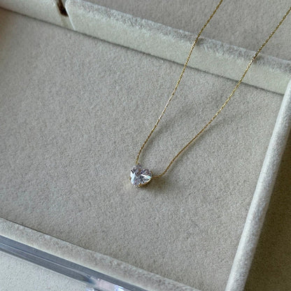 RAIRA Gold Plated Heart Gemstone Necklace