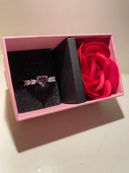 RAIRA Frozen Heart Ring - purple For Women & Girls