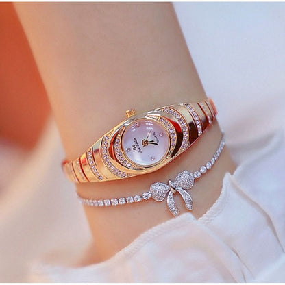 RAIRA Fashion Women Watch Delicate Rhinestone, Gold Rose Gold Luxury Ladies Wrist Watch