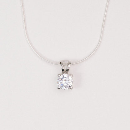 RAIRA Stone Pendant  White Gold Diamond Locket Beautiful Round Shape Certified by for Women & Girls