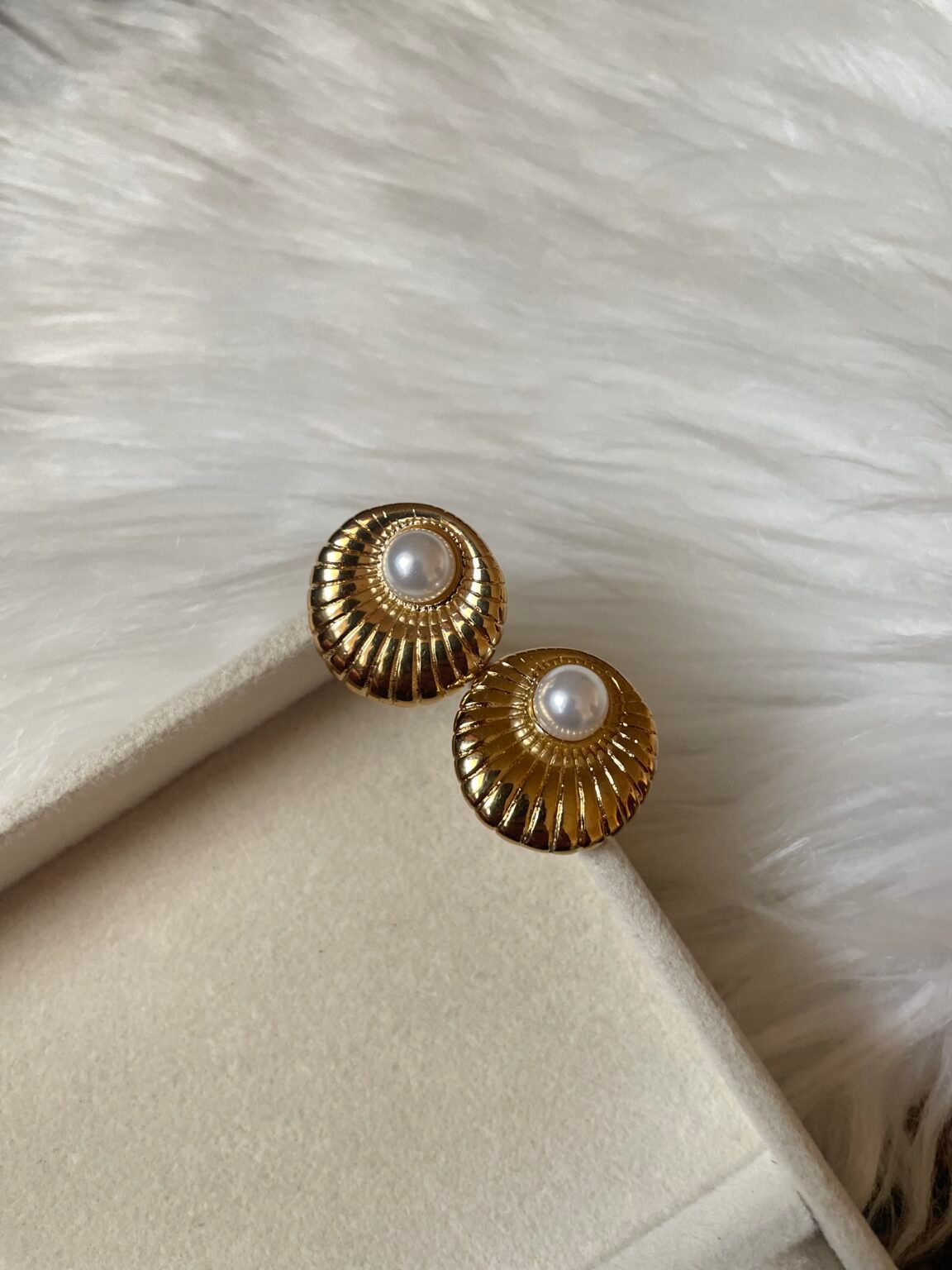 RAIRA Echo Pearl Earrings For Women-Girls Trending 14k Gold Plated