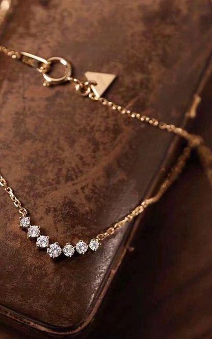 RAIRA  Gold Plated Fancy Classic Elegant Pendant & Chain/ Dainty Curve For Women & Girl's