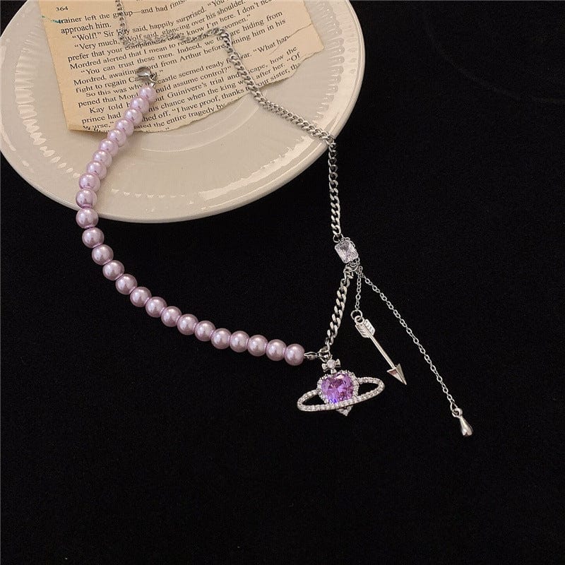 RAIRA adjustable length Purple Planet Necklaces for Women Fashion French Necklace
Alloy Choker For Women & Girl's