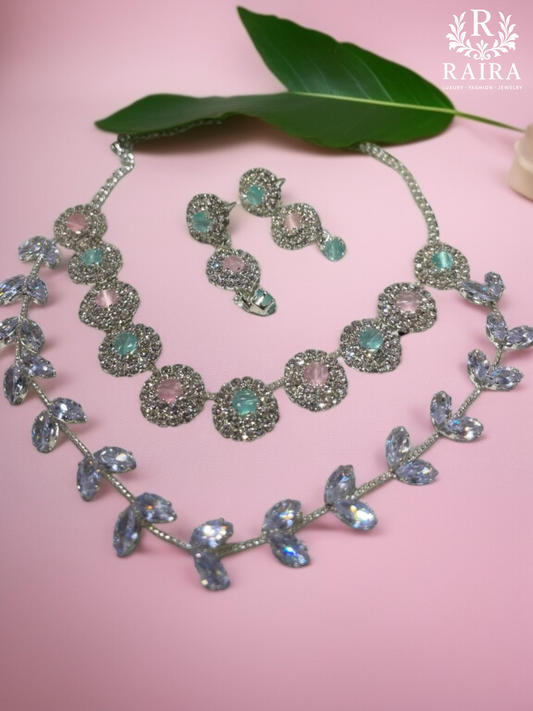 RAIRA Jewellery Cubic Zirconia/American Diamond  Traditional Style Necklace Pendant for women & Girls