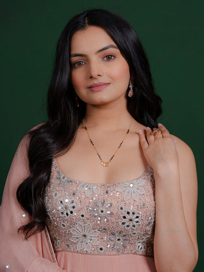 RAIRA Teardrop CVD Diamond Mangalsutra in Gold Chain pendant mangalsutra