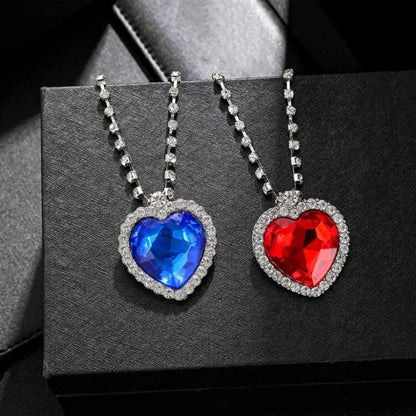 RAIRA Titanic Heart Of The Ocean Big Blue Crystal Necklace Easter Valentine's Gift