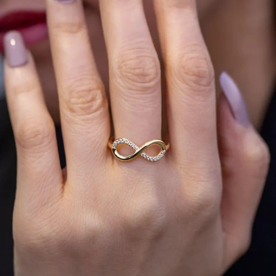 RAIRA Infinity Ring Infinity Engagement Rings Women 14K Gold Plated