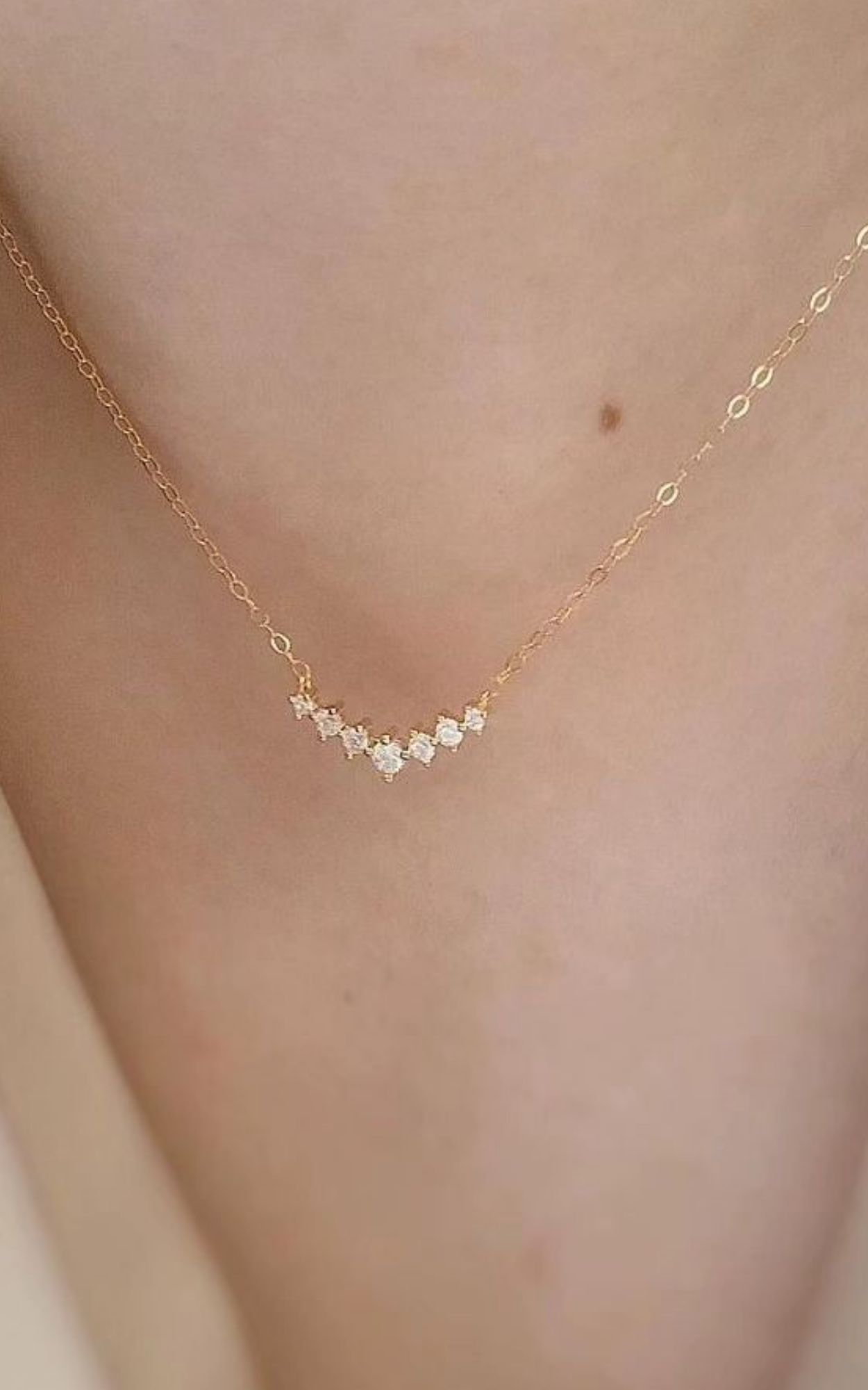 RAIRA  Gold Plated Fancy Classic Elegant Pendant & Chain/ Dainty Curve For Women & Girl's
