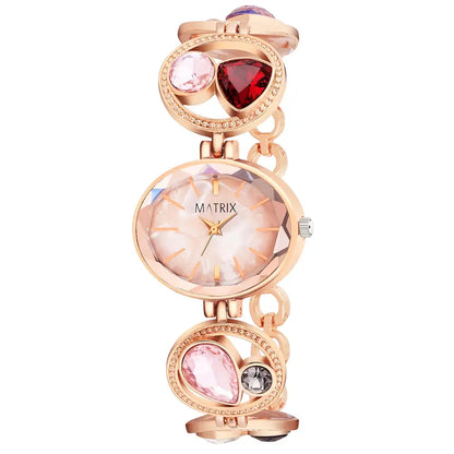 RAIRA Pearl Dial Bracelet Chain Analog Wrist Watch for Women (Silver/Rose Gold/Golden)