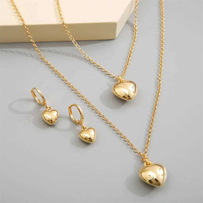 RAIRA Heart Jewelry Set Pendant Necklace Bracelet Earrings for Women