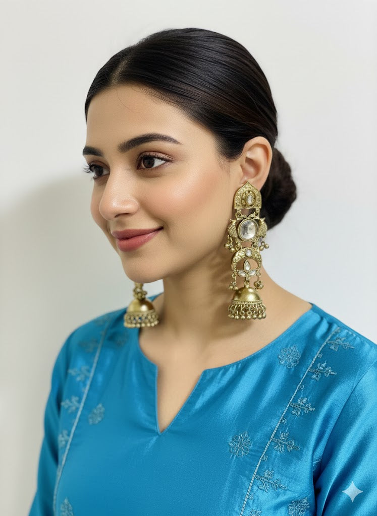 Kashmiri Jhumka Earrings for Women
